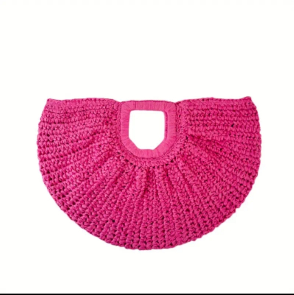 Boho style straw clutch